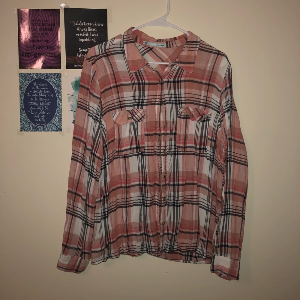 Pink Plaid Shirt